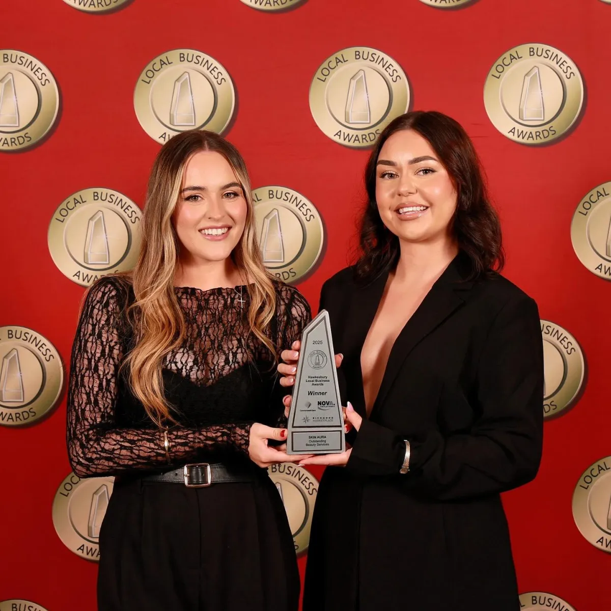 Skin Aura's Hawkesbury Local Business Award for outstanding beauty services